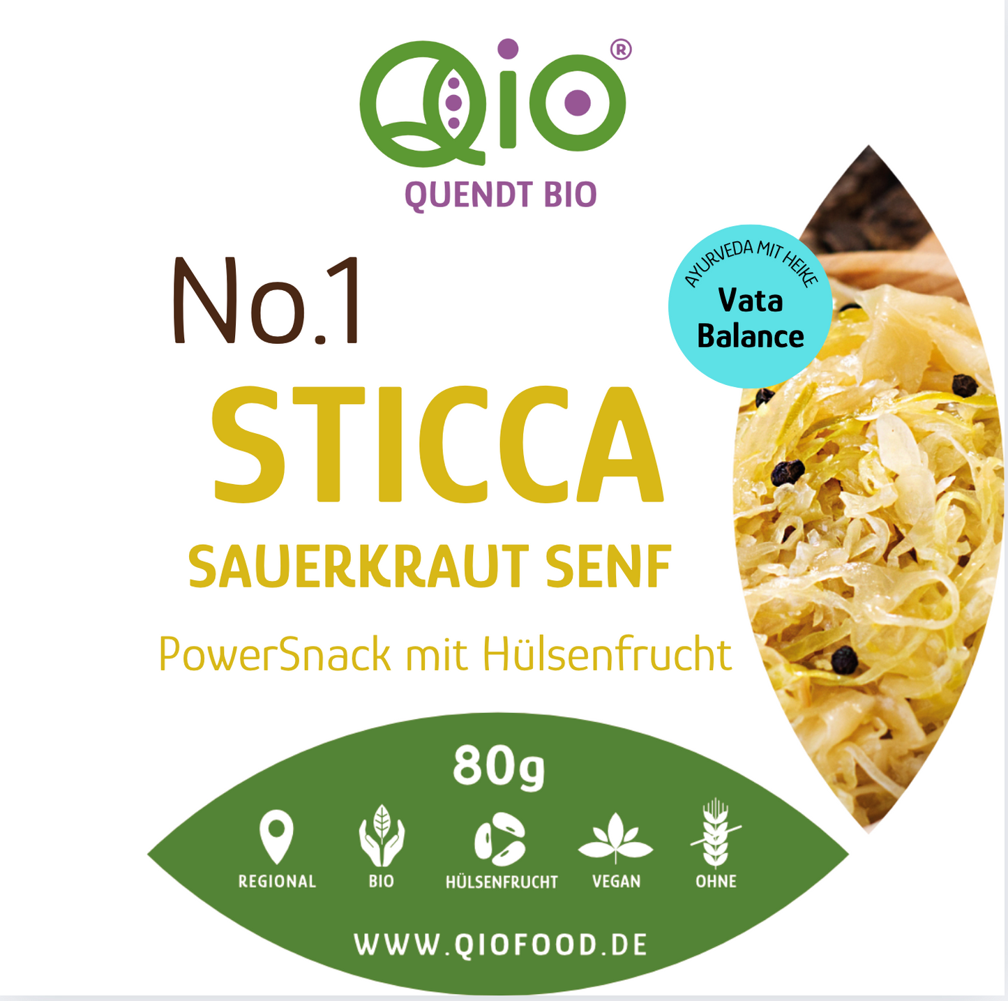 No.1 STICCA Sauerkraut Senf 80g